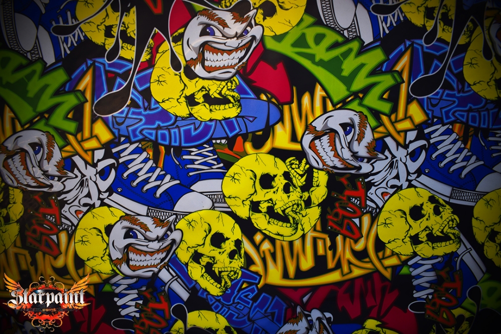 Skulls & Baseball A0200I8XIB 50x100cm