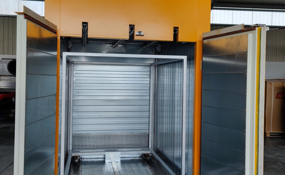 Pulverofen Einbrennofen mit Heizölbrenner 1500x1800x2000mm