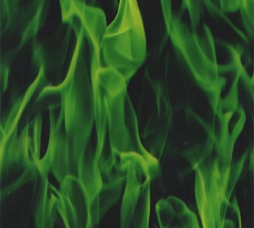 Water transfer printing starter kit FIRE FLAMES GREEN included 2x1 metre Foil