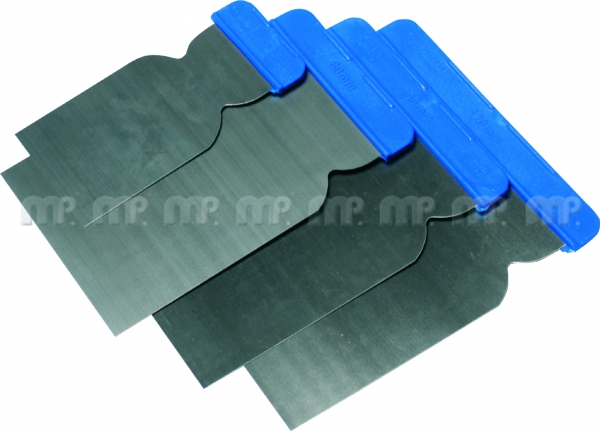 MP Metall-Spachtelsatz “SpreaderSet-M“ 50 mm / 80 mm / 100 mm / 120 mm - 100 Stück