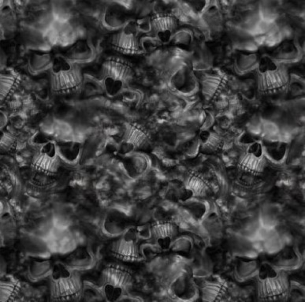 SKULLS BLACK (50 cm WIDTH)